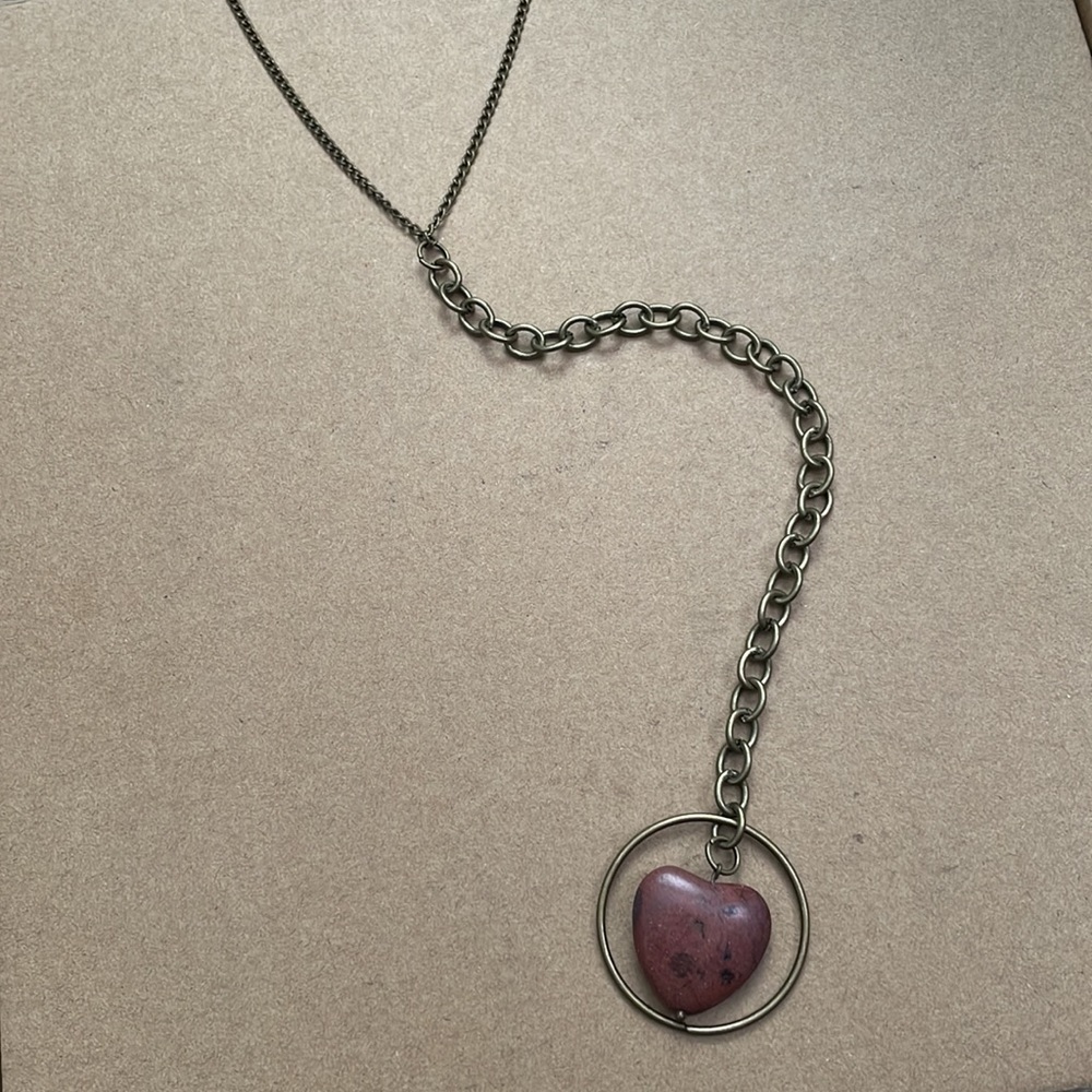 Dangle Heart Y style Necklace